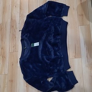 Wild Fable women's XXL fluffy blue short sweater